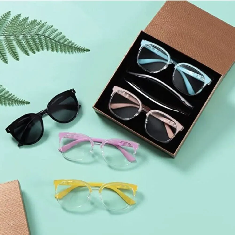 Replaceable Legs-Oversized Blue Light Blocking Glasses Women Men Large - Picture 5 of 5